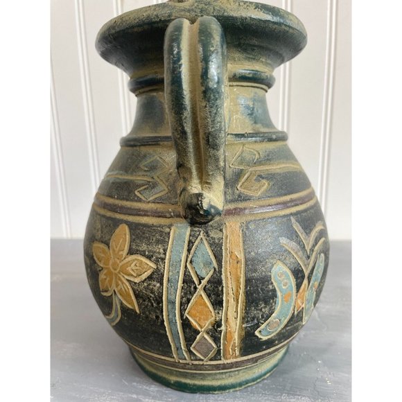 Earthenware Jug From River Junction Pottery Works Rustic Handmade Pottery - Picture 5 of 9